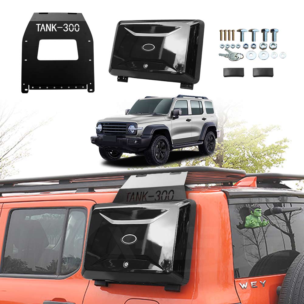 GWM Tank 300 2023-2025 Side Gear Box Exterior Storage Tools Carrier Glossy Black