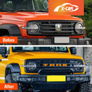 Front Bumper Grille with Led Light for GWM Tank 300 2023-2025 Mesh Frame Exterior-4