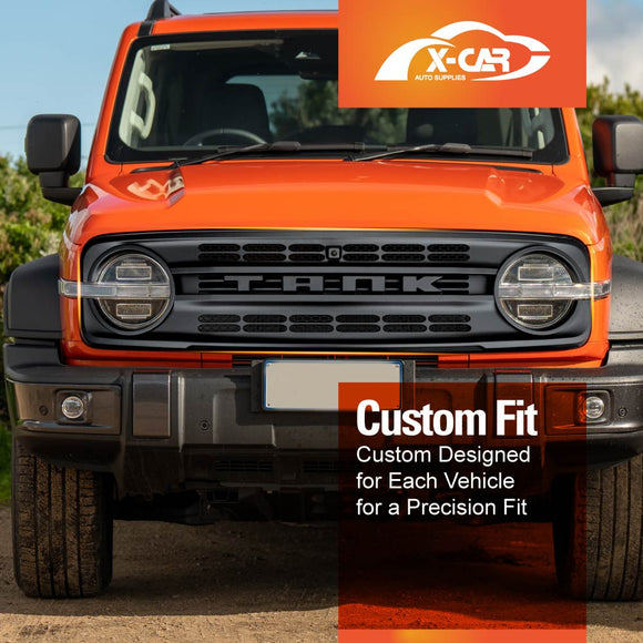 Front Bumper Grille with Led Light for GWM Tank 300 2023-2025 Mesh Frame Exterior