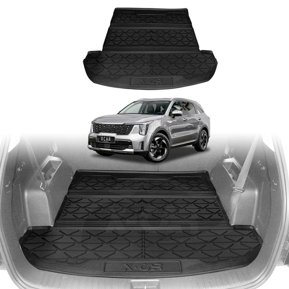 Boot Liner/ Back Seat Protector for Kia Sorento 2020-Onwards Trunk Cargo Mat Luggage Tray