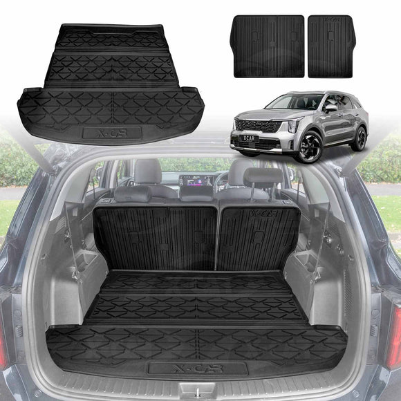 Boot Liner/ Back Seat Protector for Kia Sorento 2020-Onwards Trunk Cargo Mat Luggage Tray