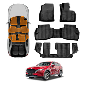 3D Floor Mats for Mazda CX-8 CX8 2018-2024 All-Weather Car Liners