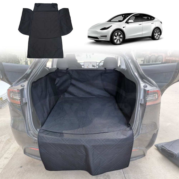 Tesla Model Y 2022-2025 Rear Trunk Cargo Liner Pet Dog Mat Rear Seat Back Cover
