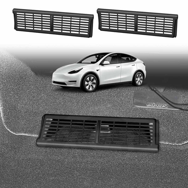 Tesla Model Y Backseat AC Vent Grille Accessories Flow Cover Protector Rear  Under Seat Air Conditioning Outlet