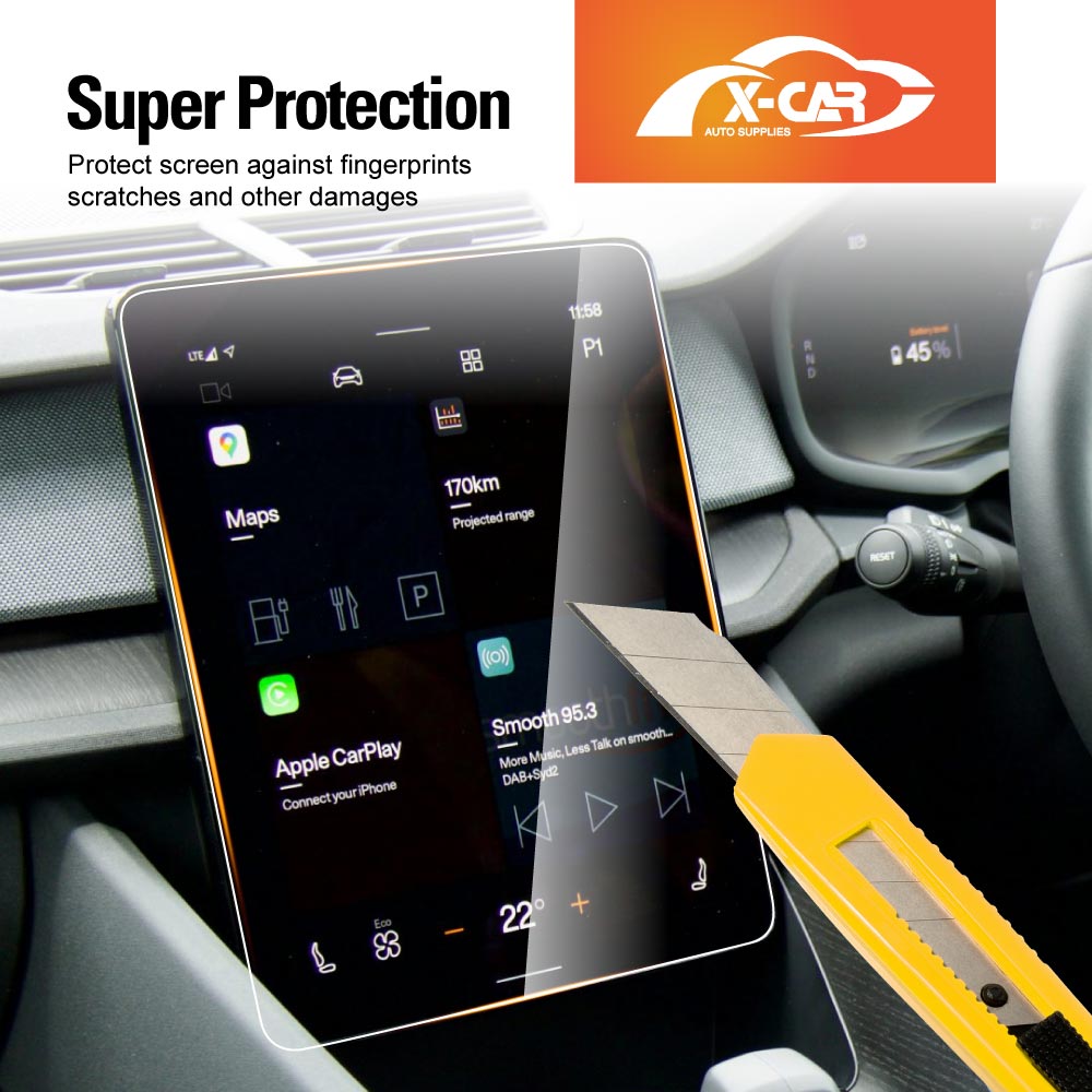 Polestar 2 2021-2025 Tempered Glass Dash Screen Center Console Screen Protector