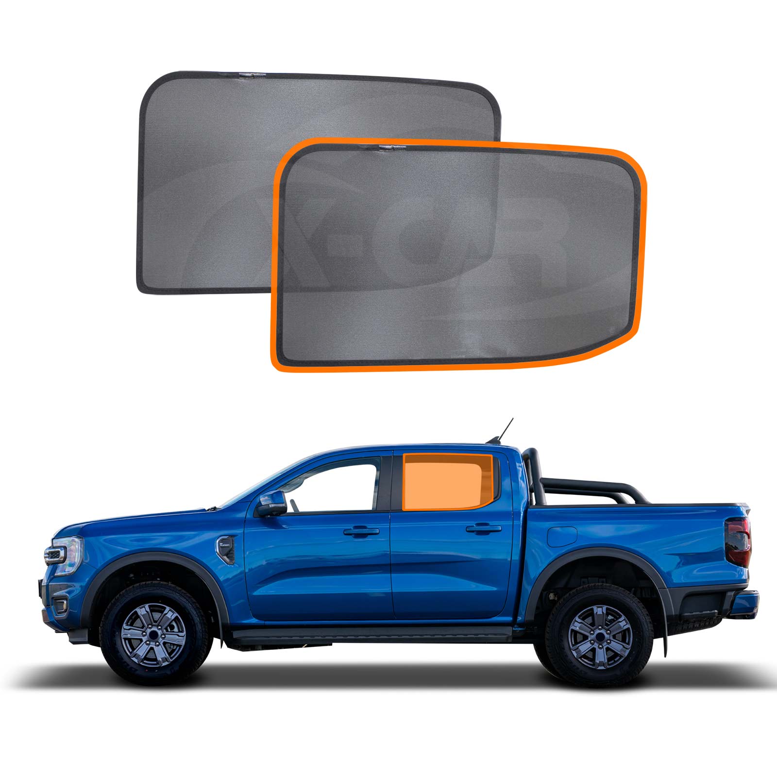 Ford Ranger Next Gen 2022-2025 Window Sun Shades | X-CAR