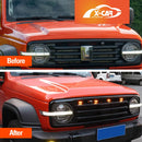 Front Bumper Grille with Led Light for GWM Tank 300 2023-2025 Mesh Frame Exterior-8