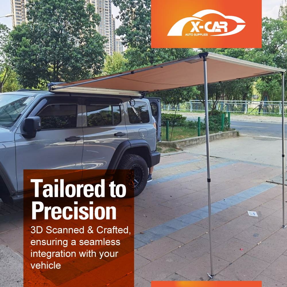Car Side Awning UV Waterproof Camping Shade for GWM Tank 300 4WD Durable Sunshade