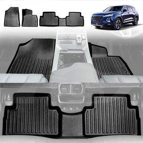 3D All-Weather Floor Mats for Hyundai Santa Fe 2018-2023