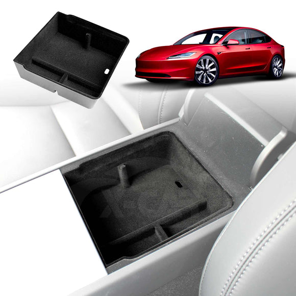 Centre Console Organizer Tray for Tesla Model 3 Highland 2023-2025 Armrest Storage Box Cup Holder