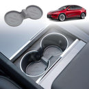 Organizer Pad Set for Tesla Model Y Juniper 2025-Onwards Center Console Armrest Storage Cup Holder Coaster Soft Silicone Non-Slip Mat-28
