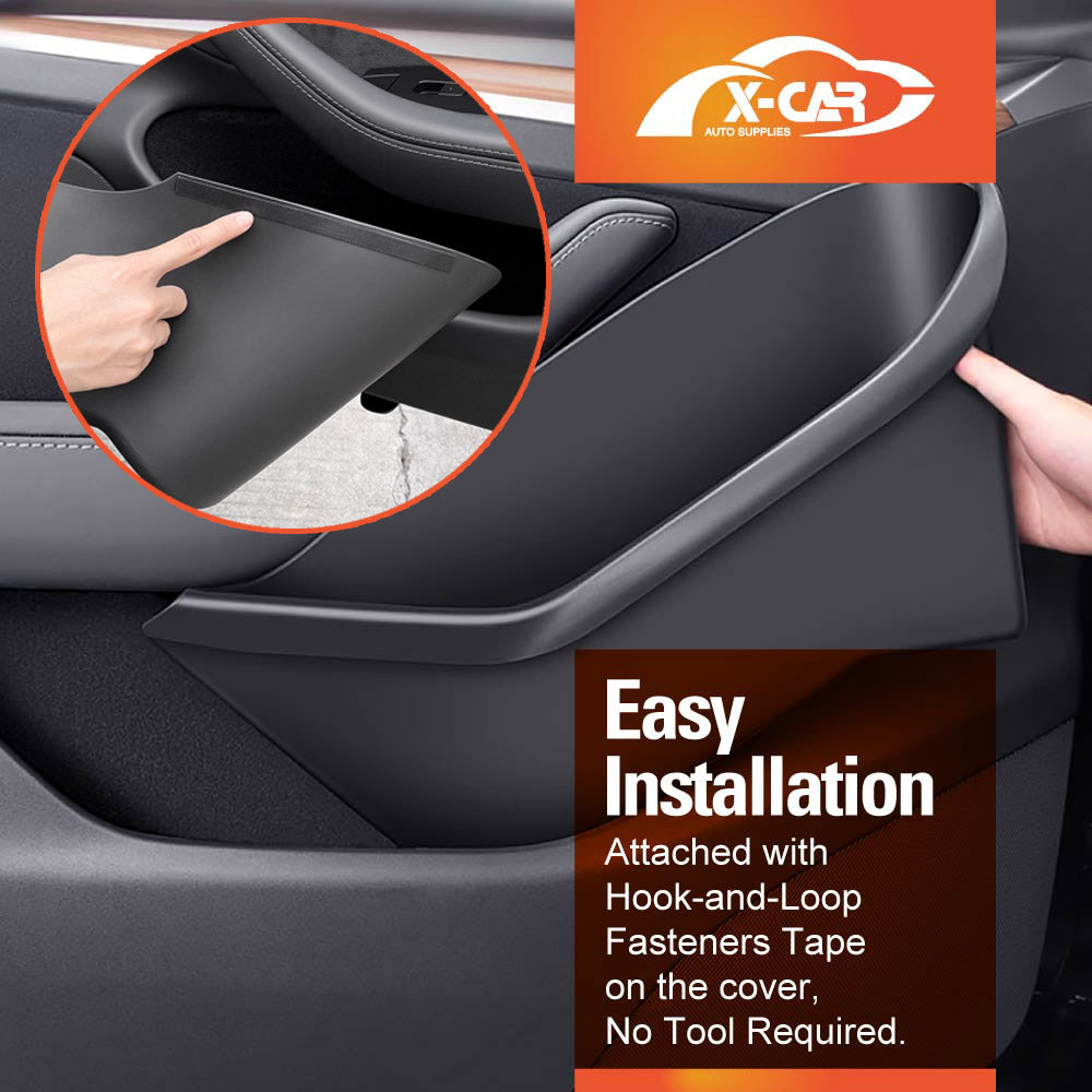 Door Side Storage Box for Tesla Model Y Juniper 2025-Onwards Full Cover Organizer Tray