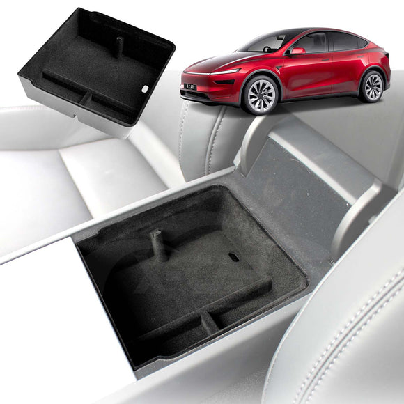 Centre Console Organizer Tray for Tesla Model Y L 6-Seat 2026-Onwards Armrest Storage Box Cup Holder Interior Accessories