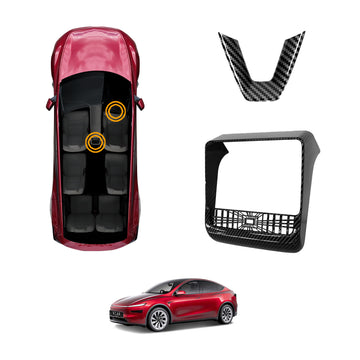 Panel Trim for Tesla Model Y L 6-Seat 2026-Onwards Rear AC Vent Steering Wheel Accessories
