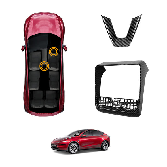 Panel Trim for Tesla Model Y L 6-Seat 2026-Onwards Rear AC Vent Steering Wheel Accessories