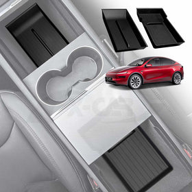 Centre Console Armrest Organiser Tray for Tesla Model Y L 6-Seat 2026-Onwards Storage Box Car Interior Accessories