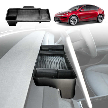 Center Screen Console Dash Tray for Tesla Model Y L 6-Seat 2026-Onwards Organizer Hidden Storage Car Tissue Sunglasses Holder