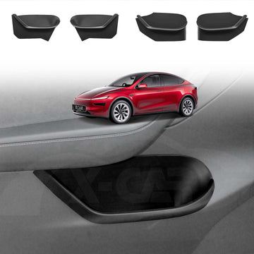 Door Side Storage Box for Tesla Model Y L 6-Seat 2026-Onwards Full Cover Organizer Tray