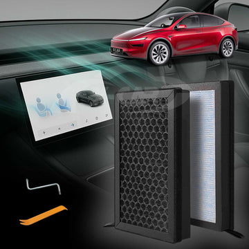 Tesla Model Y L 6-Seat 2026-Onwards Cabin Air Filter HEPA Activated Carbon Charcoal Replacement