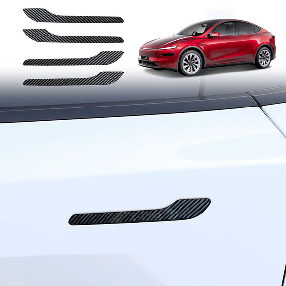 Tesla Model Y L 6-Seat 2026-Onwards Carbon Fibre Style Door Handle Cover