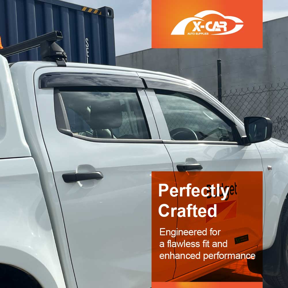 Weathershields for Isuzu D-MAX DMAX Dual Cab 2020-2025 Car Weather Shields Wind Deflectors Sun Visors
