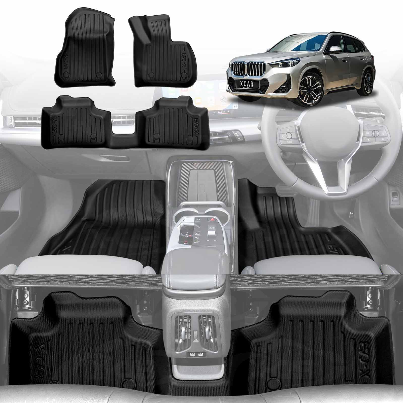 3D Floor Mats for BMW X1 U11 Series 2022-Onwards Heavy Duty All Weather Car Mats