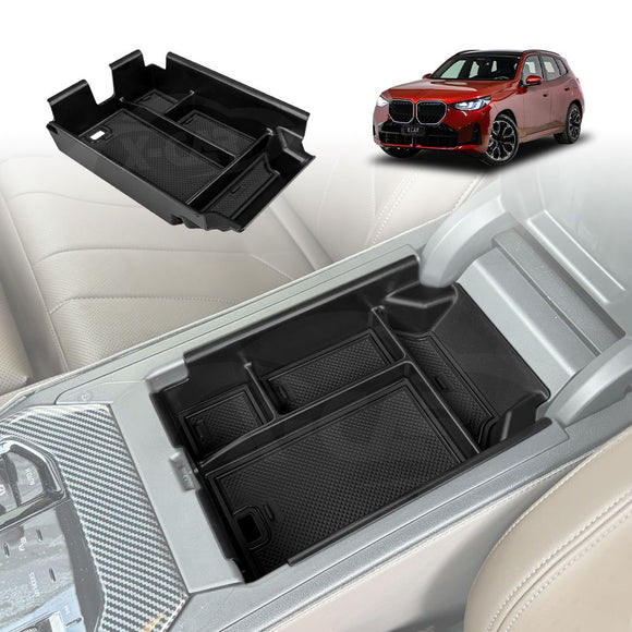 Centre Console Organiser for BMW X3 G45 2024-Onwards Wireless Charging Phone Pad Cup Holder Armrest