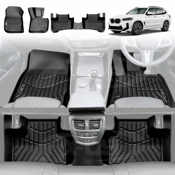 3D Floor Mats for BMW BMW X3 M G01 F97 2017-2024 All-Weather Floor Liners