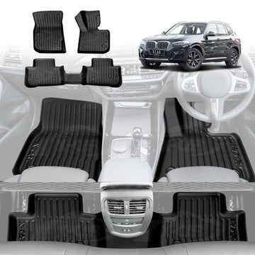 3D Floor Mats for BMW X3/ X3 M 2017-2024 All-Weather Floor Liners