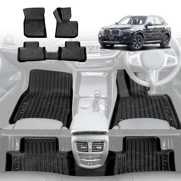 3D Floor Mats for BMW X3/ X3 M 2017-2024 All-Weather Floor Liners