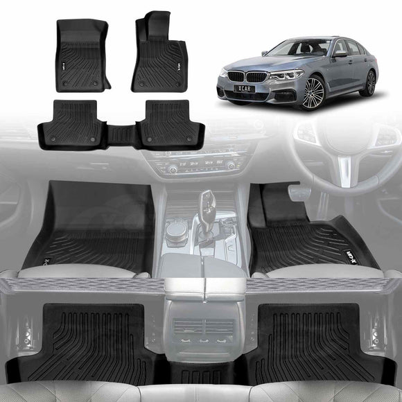 3D Floor Mats for BMW 5 Series G30 Sedan 2017-2023 All-Weather Car Liners