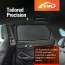 X-CAR window sun shades installed on BYD Atto 2 car rear passenger window.