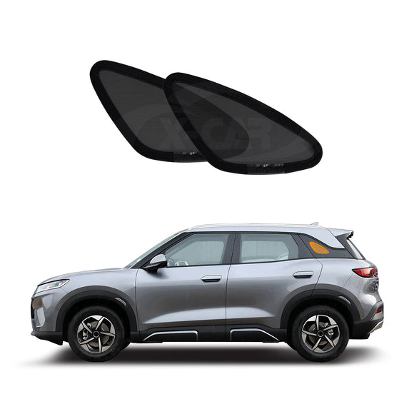 X-CAR window sun shades installed on BYD Atto 2 car port windows.