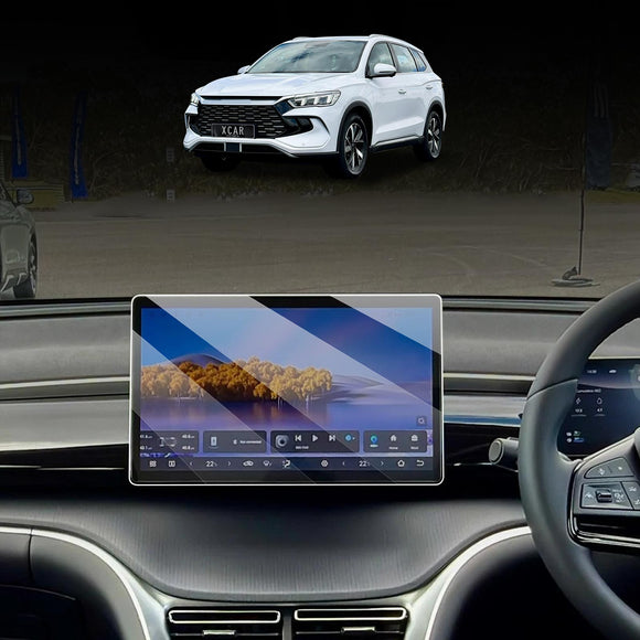 X-CAR Tempered Glass Screen Protector for BYD Sealion 5 installed on car screen