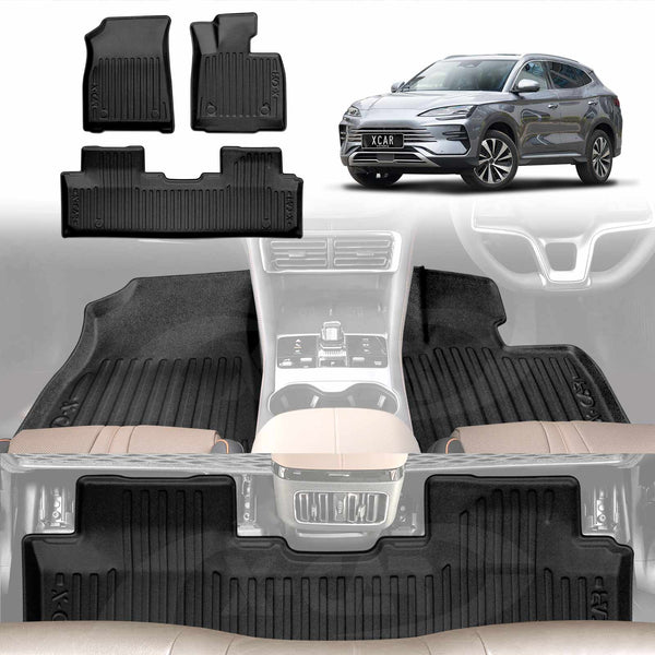 3D Floor Mats for BYD SEALION 6 2024-2025 All-Weather Car Liners