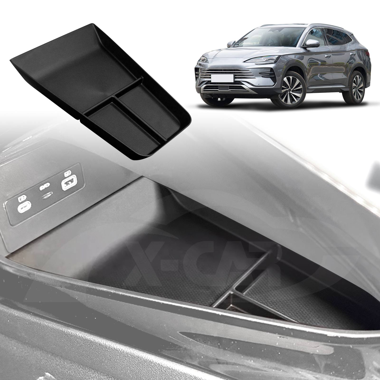 Centre Console Organizer Tray for BYD SEALION 6 2024-2025 Armrest Storage Box Cup Holder