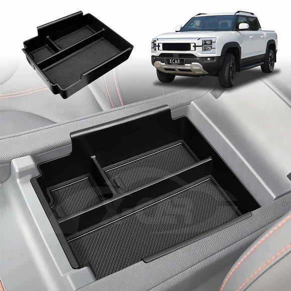 Center Console Organizer for BYD Shark 6 2024-Onwards Armrest Storage Tray Charging Mat Cup Holder Interior Accessories