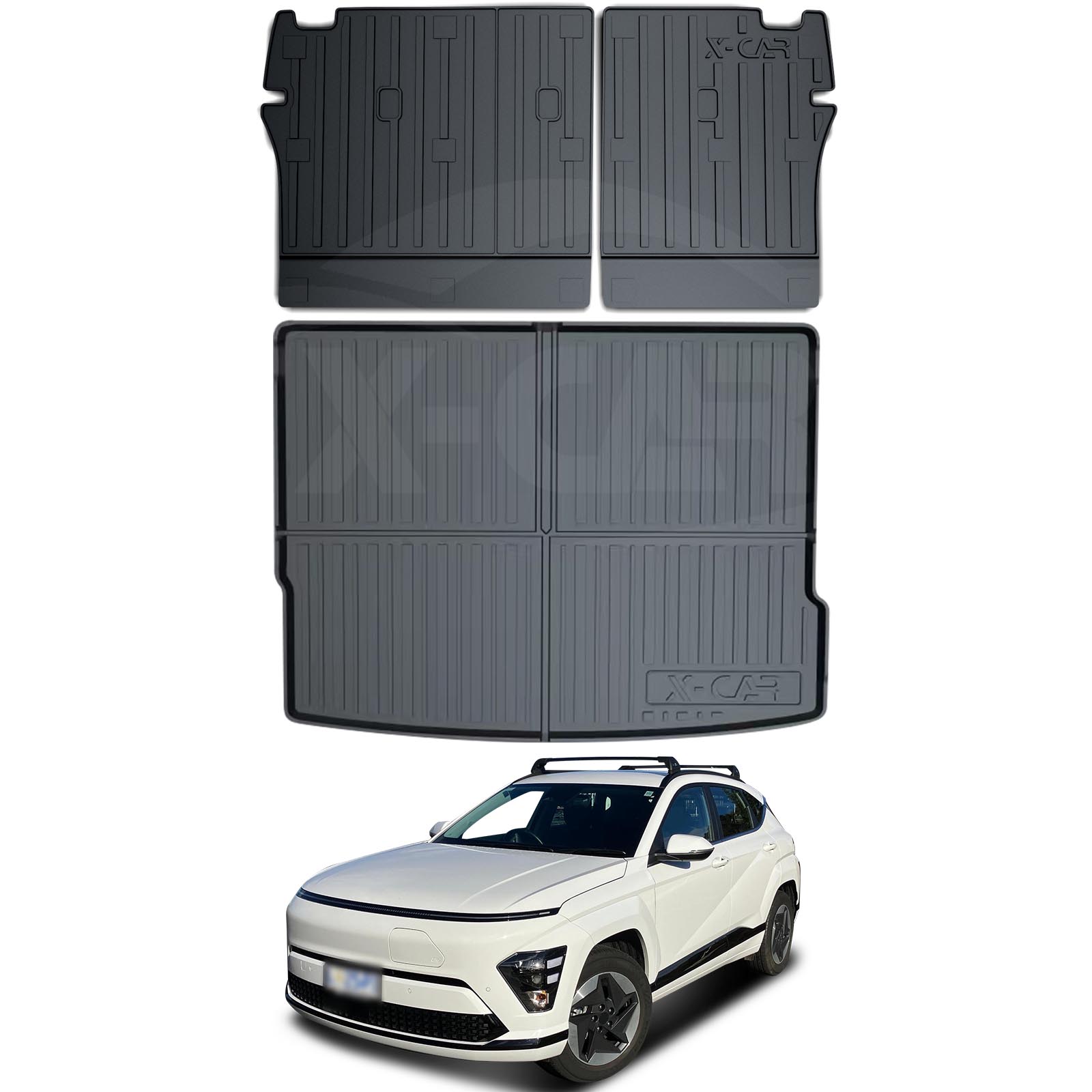 Boot Liner / Back Seat Protectors for Hyundai Kona 2023-2025 Trunk Car ...