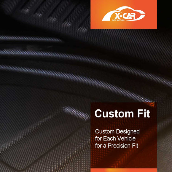 3D Floor Mats for Ford Next-Gen Ranger Dual Cab PHEV 2025-Onwards All-Weather Liners