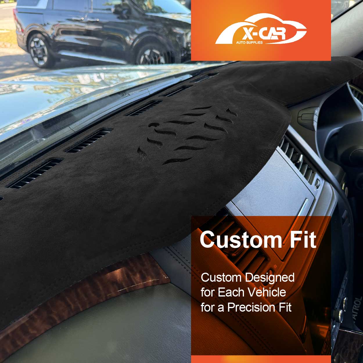 Dash Mat for Nissan Patrol 2012-2025 Y62 Series Non-Slip Dashboard Pad Cover