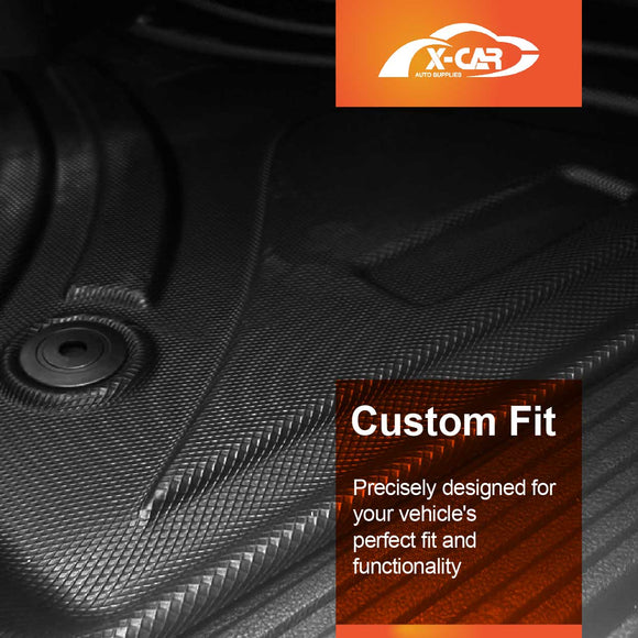3D Floor Mats for Ford Next-Gen Ranger Dual Cab PHEV 2025-Onwards All-Weather Liners