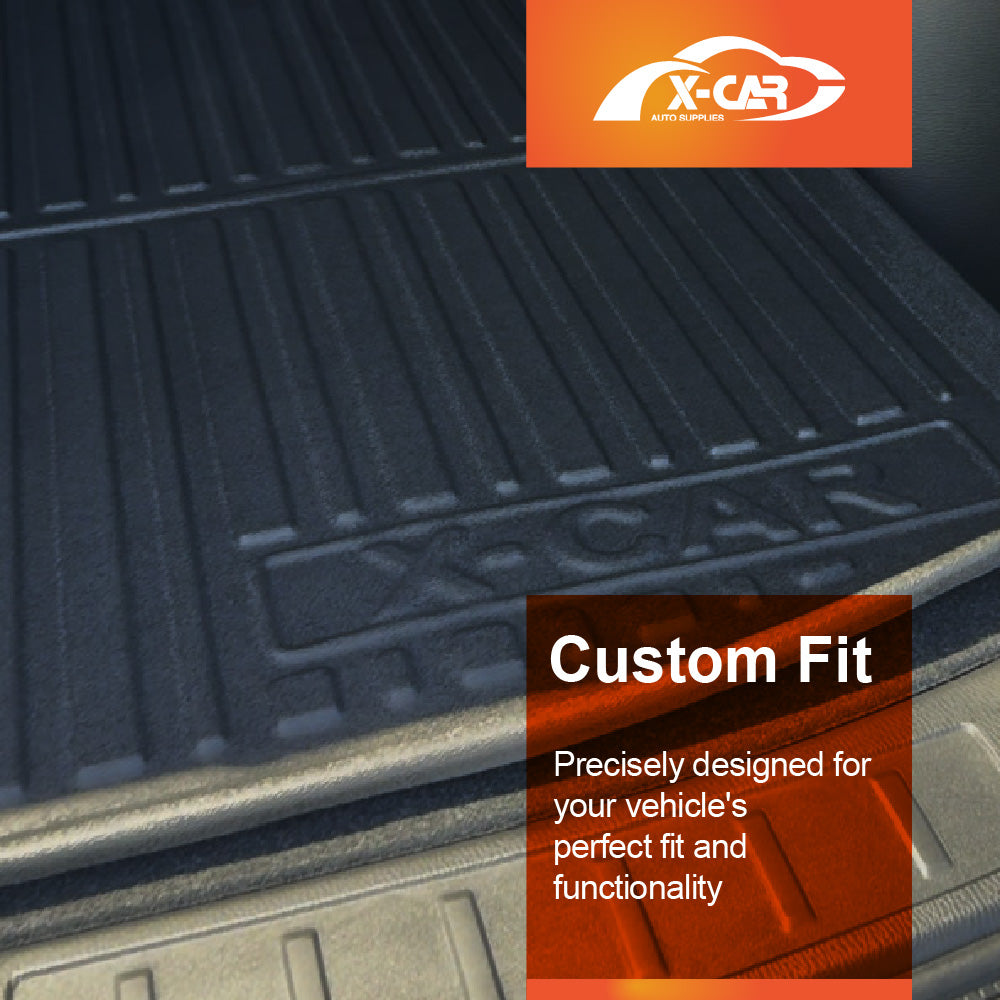 Tailored Boot Liner Mat For Mitsubishi Outlander PHEV 2021-2025 - Waterproof Black Tray