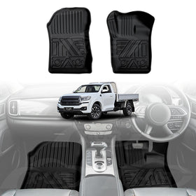 3D Front Floor Mats for GWM Cannon Single Cab 2025-Onwards Heavy Duty All Weather Car Mats Carpet Liner Set