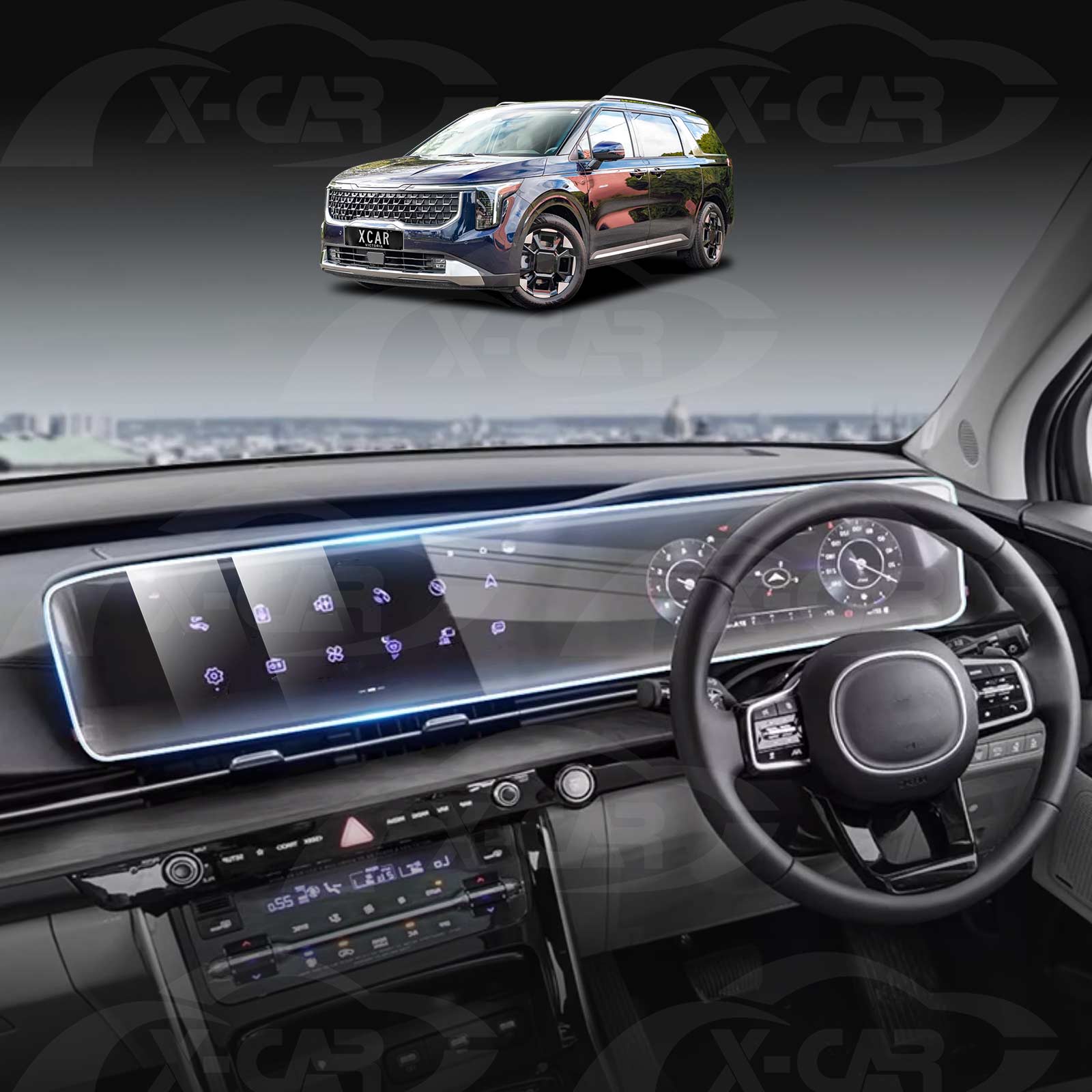 Screen Protector for Kia Carnival KA4 Series 2020-Onwards Touchscreen Anti-Scratch Film Cover