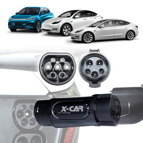 EV Charger Adapter Type 1 to Type 2 Connector Charging Socket SAE J-1772 to IEC62196 32A 250V AC IP54 Polestar