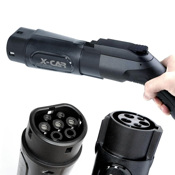 EV Charger Adapter Type 1 to Type 2 Connector Charging Socket SAE J-1772 to IEC62196 32A 250V AC IP54 Polestar