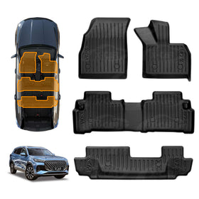 X-CAR floor mats installed in Chery Tiggo 8 car floor.

