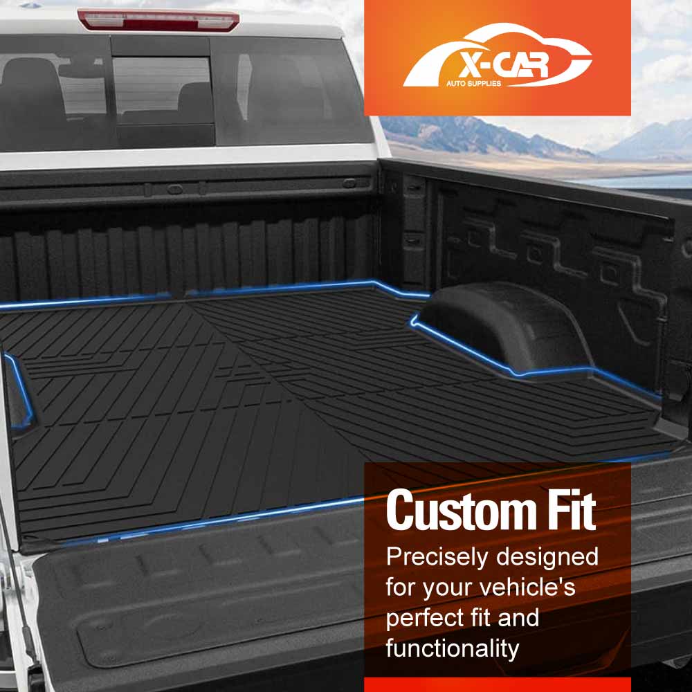 Tub Liner for Chevrolet Silverado HD LTZ 2020-Onwards Heavy Duty All Weather Cargo Trunk Mat Luggage Tray - 0