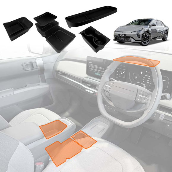 Centre Console Organiser for Kia EV4 2025-Onwards Armrest Tray Storage Box Cup Holder