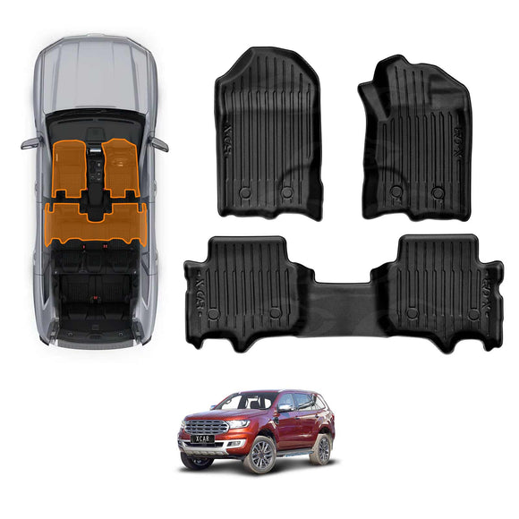 3D Floor Mats for Ford Everest 2015-2022 All-Weather Car Liners